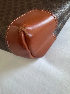 Celine Vintage Clutch Macadam Triomphe Coated Canvas Clutch Wristlet thumbnail 5