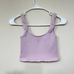 Free People Movement Lavender Ribbed Seamless Tank Small thumbnail 3
