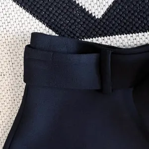 Zara Belted A-line Mini Skirt in Black Small thumbnail 11