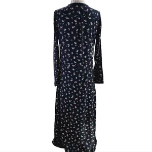 Scotch & Soda Maison Scotch‎ Women's Floral Maxi Dress Black Long Sleeve Size 1 / Small thumbnail 5
