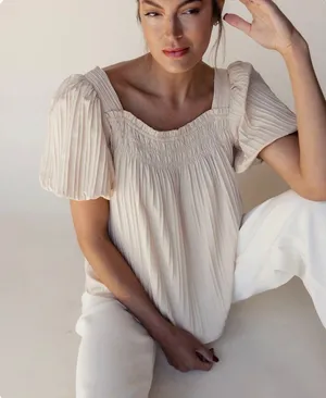 Roolee Ella Square Neck Blouse  thumbnail 1