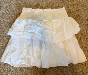 White Shein Ruffle Skirt thumbnail 1