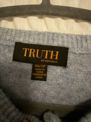 Dark blue short cardigan sweater Gray Size XS thumbnail 2