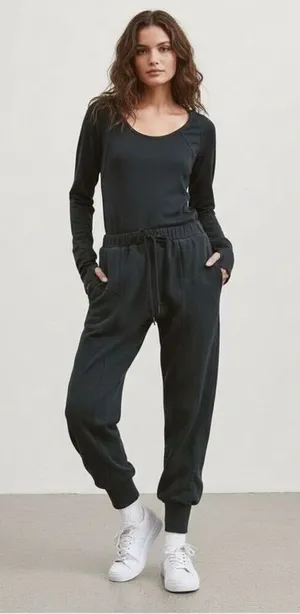 FP Movement by Free People Make It Count Onesie Jumpsuit Romper Size M Black thumbnail 1
