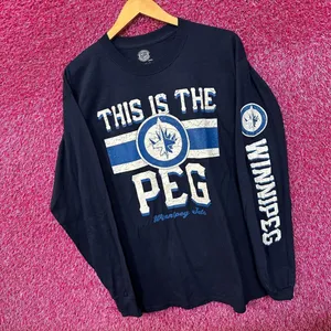 Urban Outfitters Winnipeg Jets This Is The Peg NHL Team Logo Long Sleeve L thumbnail 3