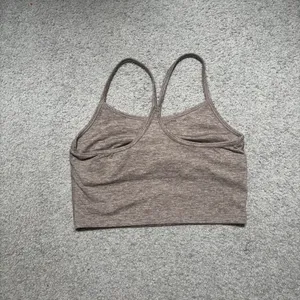 OFFLINE by Aerie Heathered Tan The Hugger Recharge Least Support Sports Bra thumbnail 5
