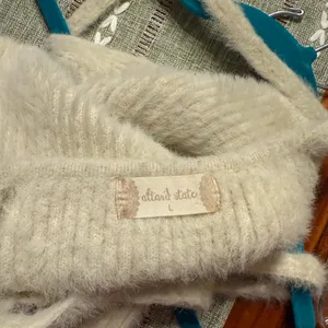 Altar'd State Fuzzy Ivory Cream Soft Knit Sweater Cropped Tank Top Size Large thumbnail 4