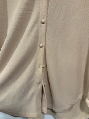 Princess Polly Beige Button-Front Collared Shirt thumbnail 3