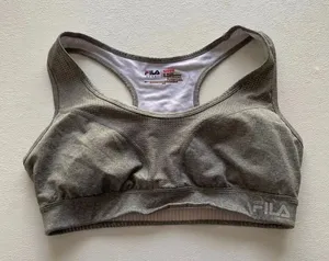FILA Sport Running Sports Bra XL Gray Racerback Medium Support Athletic thumbnail 1