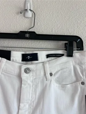 NWT 7 For All Mankind Women's Tailorless Dojo in Slim Illusion White 29 thumbnail 6