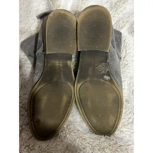 Lucky Brand Gray Ankle Boots Suede Leather Size 7M Back Zip Low Heel Boho City thumbnail 6