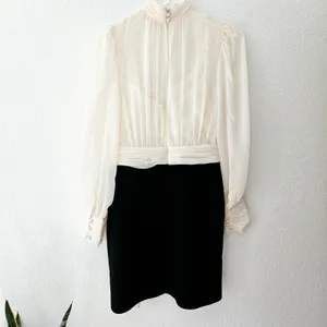 $495‎ Cinq à Sept Holiday Elena White Black Sheer Blouson Mini Dress Sz 2 NEW thumbnail 11
