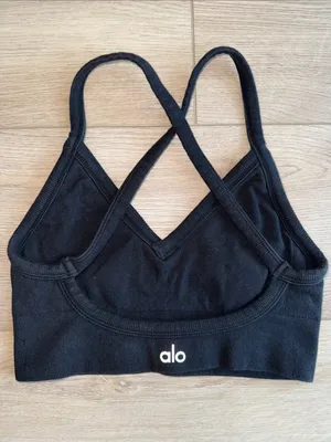 Alo Ribbed Seamless Low Back Bra thumbnail 3