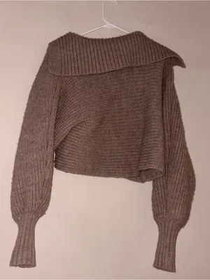 Zara cropped Cozy Ribbed Mock-Neck Sweater thumbnail 4