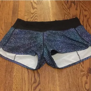 Mermaids 🧜‍♀️ Lululemon‎ Speed Shorts Strive Multi Mermaid C34 thumbnail 4