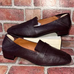 Pre-Owned Fierro Leather Brown Loafers Woman Shoes Business Casual Size 9 40 thumbnail 1