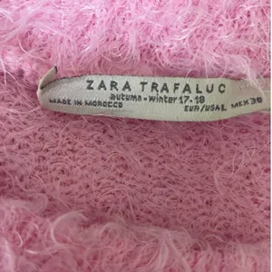 Zara Women Cropped Top L Pink Fuzzy Eyelash Knit Y2K Coquette‎ Indie Festival thumbnail 7