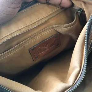 Patricia Nash Camila Hobo Bag Distressed Leather Saddle Messenger Purse Tassel Brown Cognac #boho #western #cottagecore #festival #vintage Measurement in pics thumbnail 4