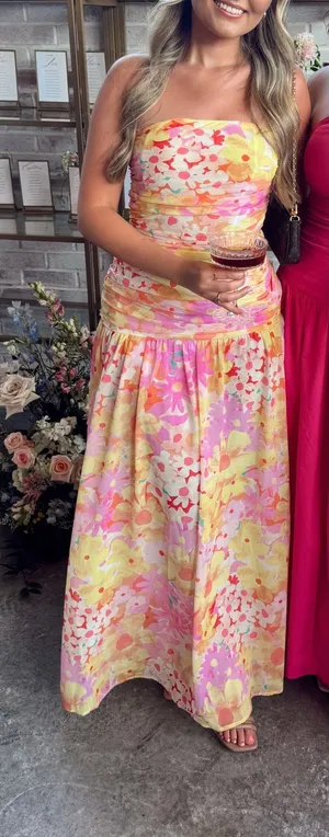 Beginning Boutique Sinclair Floral Print Maxi Dress thumbnail 1