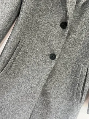 ZARA Gray Longline Coat Tailored Blazer Quiet Luxury Old Money Minimalist XS thumbnail 9