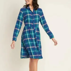 Old navy plaid shirt dress size large thumbnail 3