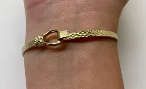 Gold Bracelet with Pink Stone thumbnail 3