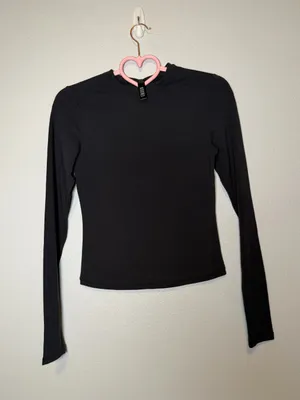 Skims cotton Jersey long sleeve shirt soot NWT small $56 thumbnail 5