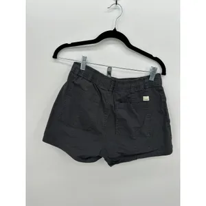 Vuori Women Small Charcoal Grey Ripstop Utility Shorts VW3039 Elastic Back Cargo thumbnail 2