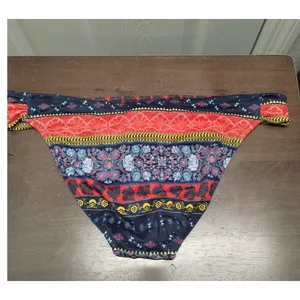 Jessica Simpson NWT Size Large Boho Mixed-Print Striped Bathing Suit Bottom thumbnail 2