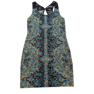 Free People Tapestry Digital Damsel Bodycon Mini Dress Women’s Size S Neon Glow thumbnail 3