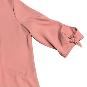 GNW Pink Open Front Knot Cuff 3/4 Sleeve Office Blazer thumbnail 6