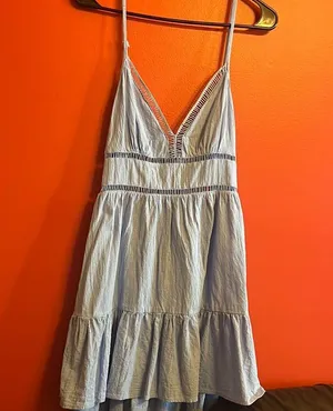 Cider Light Blue Backless Dress thumbnail 1