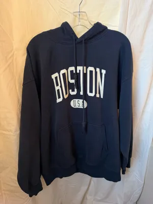 Brandy Melville Navy Boston Hoodie thumbnail 1