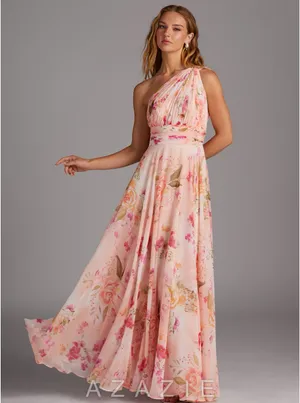 Azazie Floral Dress thumbnail 1