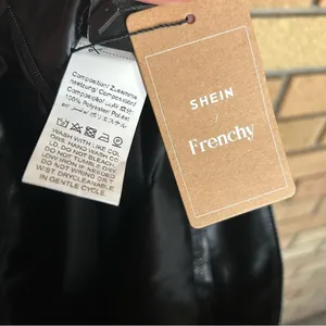 NWT Shein Black Faux Leather Wrap Skirt/Shorts Size XS thumbnail 5