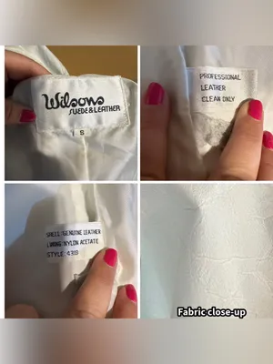 Wilson's Leather VINTAGE 1980'S WHITE LEATHER OVER-SIZED JACKET (S) thumbnail 14