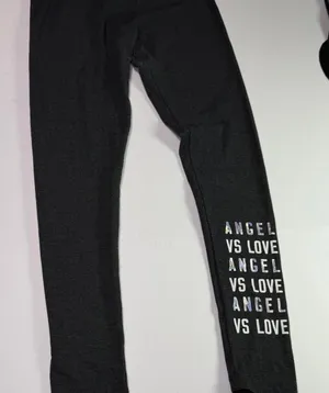 Victoria’s secret Women's Black and Grey Leggings - angel vs love thumbnail 1