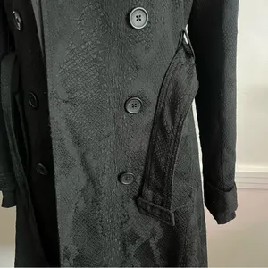 Altuzarra x Target • Black Snakeskin Pattern Trench Coat thumbnail 5