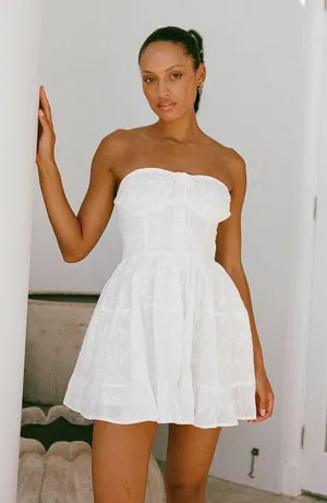 SABO White Mini Dress Size L thumbnail 1