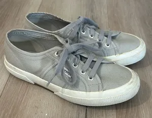 Superga Classic‎ Gray Lace Up Sneakers Womens Sz 6.5 Casual Skate Shoes Street thumbnail 1