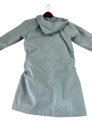 L.L.Bean Women’s XS Light Blue Hooded Rain Jacket Long Waterproof Windbreaker thumbnail 2
