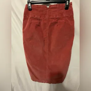 Free People I Want It All Cord Midi Skirt Poppy size 26 thumbnail 9