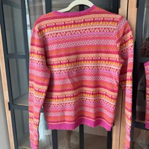 Vintage Lilly Pulitzer cashmere fair isle cardigan sweater colorful top set knit thumbnail 6