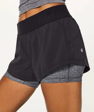 Lululemon Box It Out Shorts 5" Black Heathered Black Spandex 4 thumbnail 1