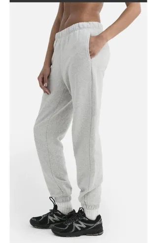 Mate the Label Organic Fleece Relaxed Pocket Sweatpant Heather Grey Xsmall $128 thumbnail 2