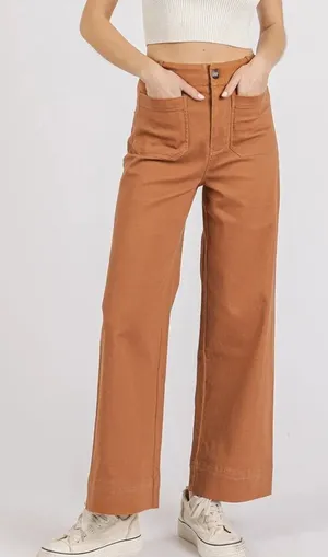 Mittoshop Twill Patch Pocket High Rise‎ Wide Leg Pants thumbnail 1