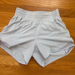 Lululemon Track That High-Rise Lined Short 3" Light Blue LW7AYXT Size 4 thumbnail 1