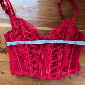 Victoria’s Secret Dream Angels Lace Corset Top Red XS thumbnail 9