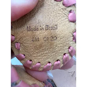 Jack Rogers Lauren Snake Embossed Sandals Women 8 Pink Snakeskin Leather Slip On thumbnail 11