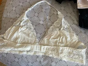 Halter Top Bralette White Size XL thumbnail 2